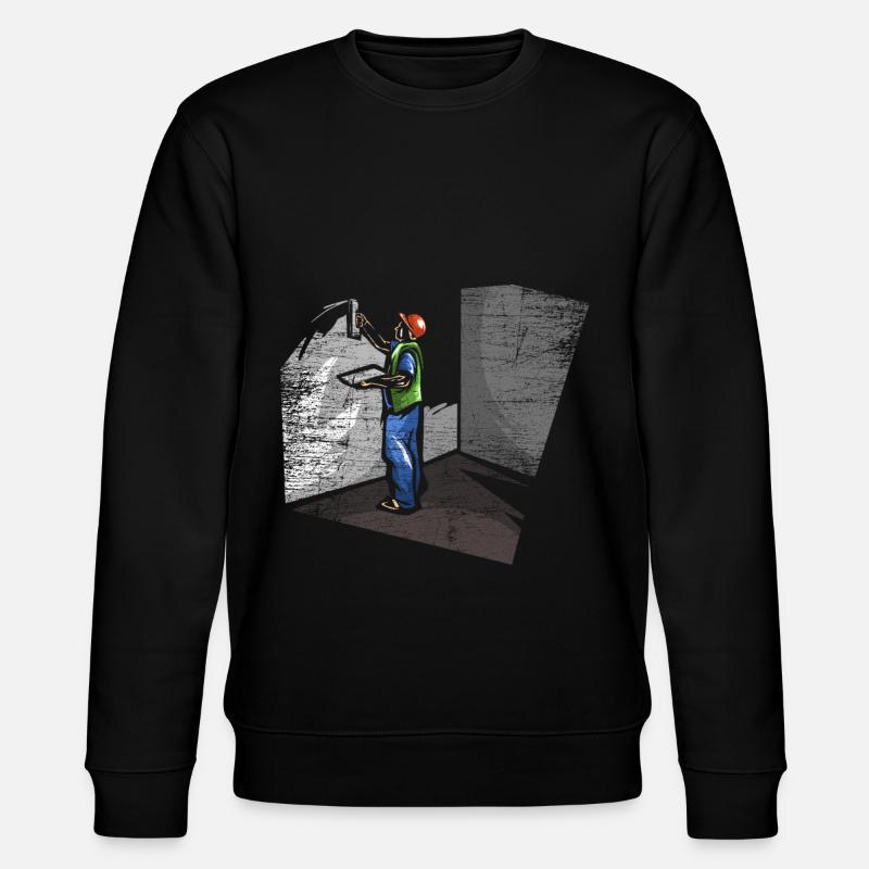 Plasterer cleaning work - Stanley/Stella CHANGER Unisex Organic Sweatshirt - black