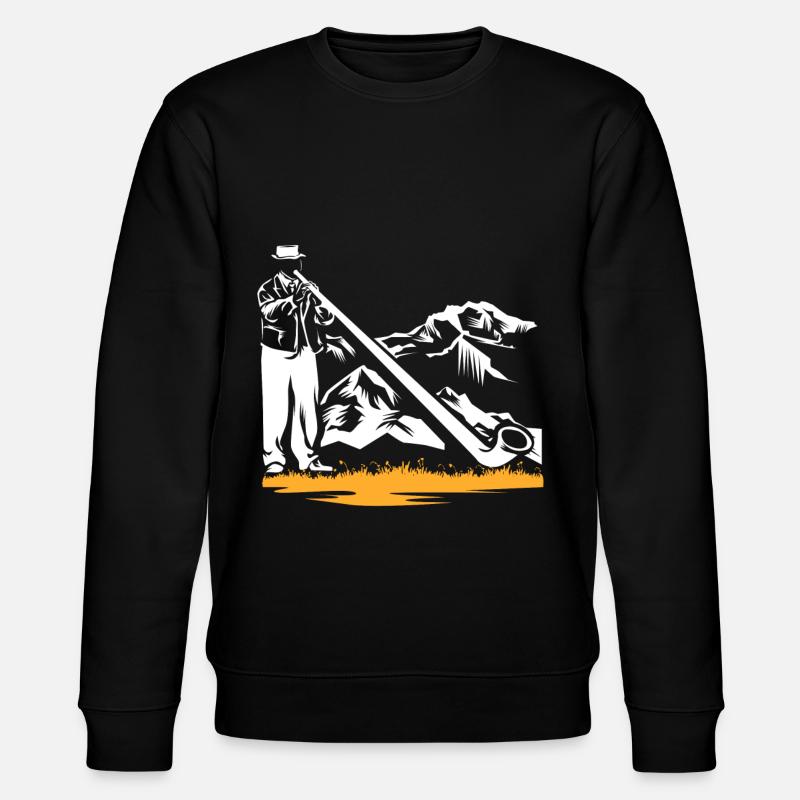 Alphorn Alpen - Stanley/Stella Unisex Bio-Sweatshirt CHANGER  - Schwarz