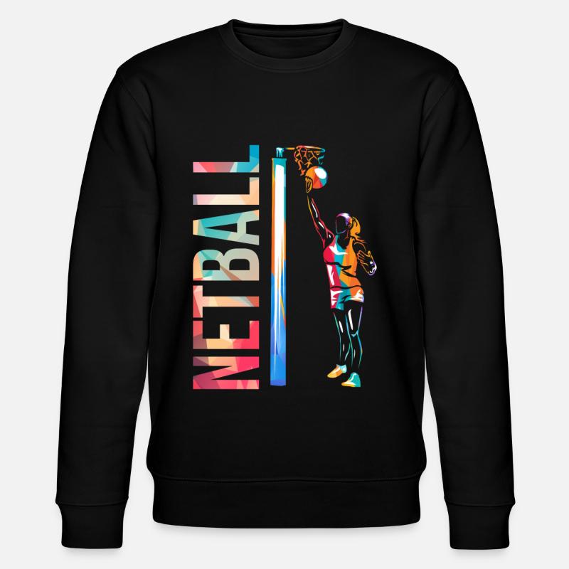 Netball - Stanley/Stella Unisex Bio-Sweatshirt CHANGER  - Schwarz