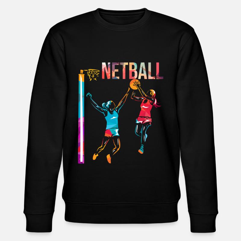 Netball - Stanley/Stella Unisex Bio-Sweatshirt CHANGER  - Schwarz