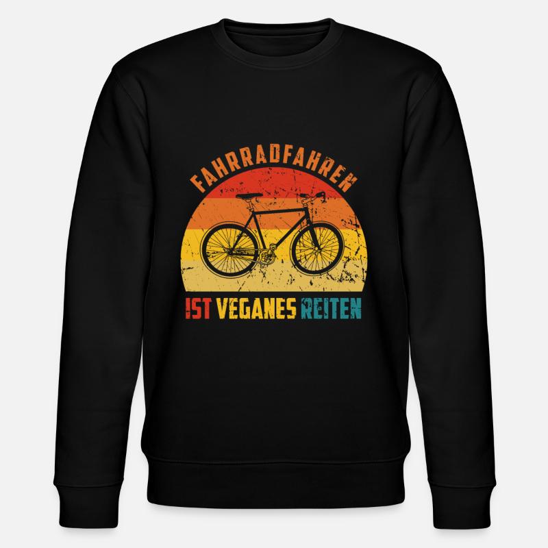 Fahrrad lustiger Spruch Radfahrer - Stanley/Stella Unisex Bio-Sweatshirt CHANGER  - Schwarz