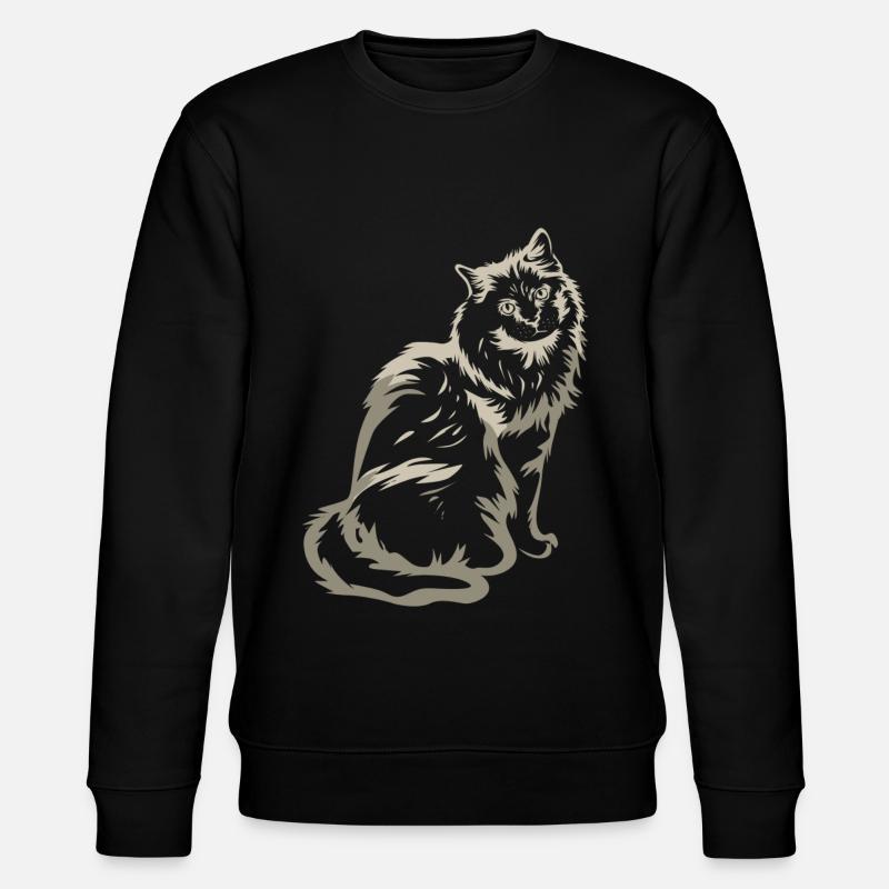 Ragdoll-Katze - Stanley/Stella Unisex Bio-Sweatshirt CHANGER  - Schwarz