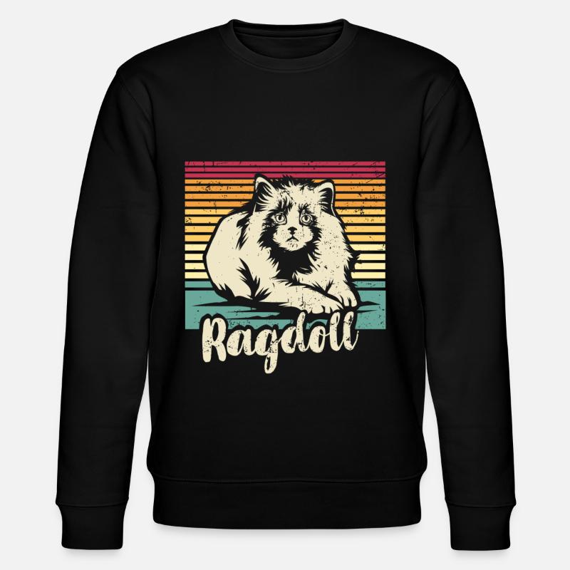Ragdoll-Katze - Stanley/Stella Unisex Bio-Sweatshirt CHANGER - Schwarz