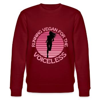 Courir Vegan pour les sans voix - Sweat bio CHANGER Stanley/Stella Unisexe - bordeaux - Devant - Nik (191cm) & Marisol (170cm)
