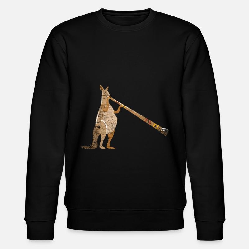 Didgeridoo Kangaroo - Stanley/Stella CHANGER Unisex Organic Sweatshirt - black