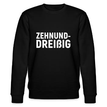 Zehnunddreissig vierzigster Geburtstag 40. - Stanley/Stella Unisex Bio-Sweatshirt CHANGER  - Schwarz - Vorne - Nik (191cm) & Marisol (170cm)