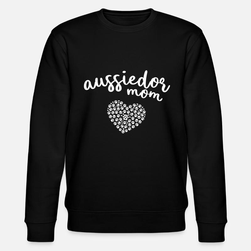 Aussiedor Aussie Australian Shepherd Mom Mutter - Stanley/Stella Unisex Bio-Sweatshirt CHANGER  - Schwarz