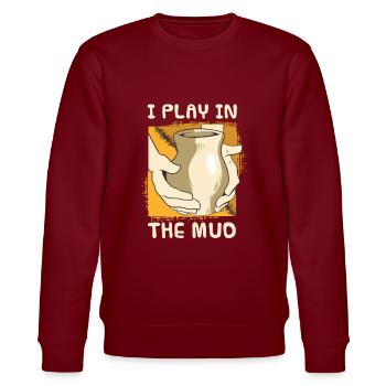 make pottery - Stanley/Stella CHANGER Unisex Organic Sweatshirt - burgundy - Front - Nik (191cm) & Marisol (170cm)
