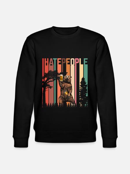 I Hate People - Stanley/Stella Unisex Bio-Sweatshirt CHANGER - Schwarz