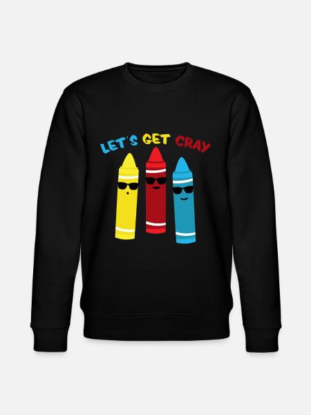 Wax crayons chalk pencil painting - Stanley/Stella CHANGER Unisex Organic Sweatshirt - black