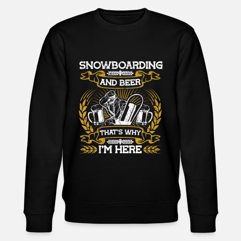 Snowboard Snowboarder Snowboarding - Sweat bio CHANGER Stanley/Stella Unisexe - noir