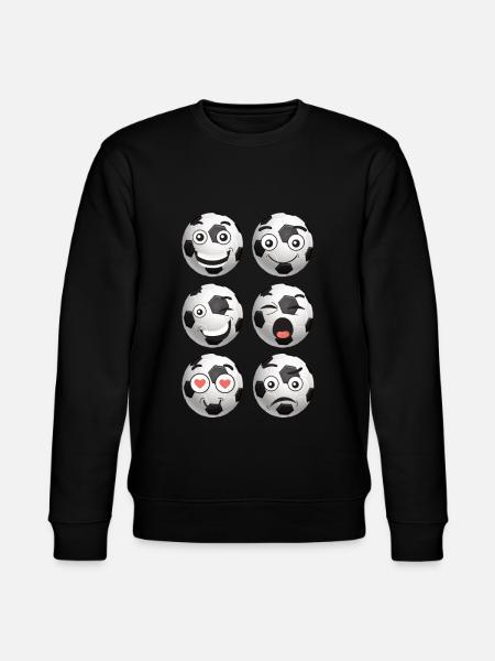 Football / Soccer Comic Faces - Stanley/Stella CHANGER Unisex Organic Sweatshirt - black