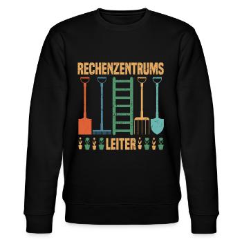 Rechenzentrumsleiter Rechen & Leiter Garten - Stanley/Stella Unisex Bio-Sweatshirt CHANGER  - Schwarz - Vorne - Nik (191cm) & Marisol (170cm)