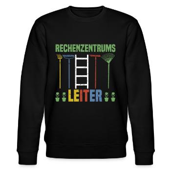 Rechenzentrumsleiter Rechen & Leiter Garten - Stanley/Stella Unisex Bio-Sweatshirt CHANGER  - Schwarz - Vorne - Nik (191cm) & Marisol (170cm)