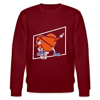 Les enfants tamponnent des joueurs de basket-ball américains pour les fans - Sweat bio CHANGER Stanley/Stella Unisexe - bordeaux - Devant - Nik (191cm) & Marisol (170cm)
