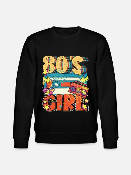 Kvinder 80'er pige 80'erne Temaer Party Vintage 1980'erne - Stanley/Stella økologisk unisex-sweatshirt CHANGER  - sort