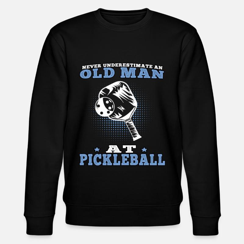 Alter Mann beim Pickleball Pickelball - Stanley/Stella Unisex Bio-Sweatshirt CHANGER  - Schwarz