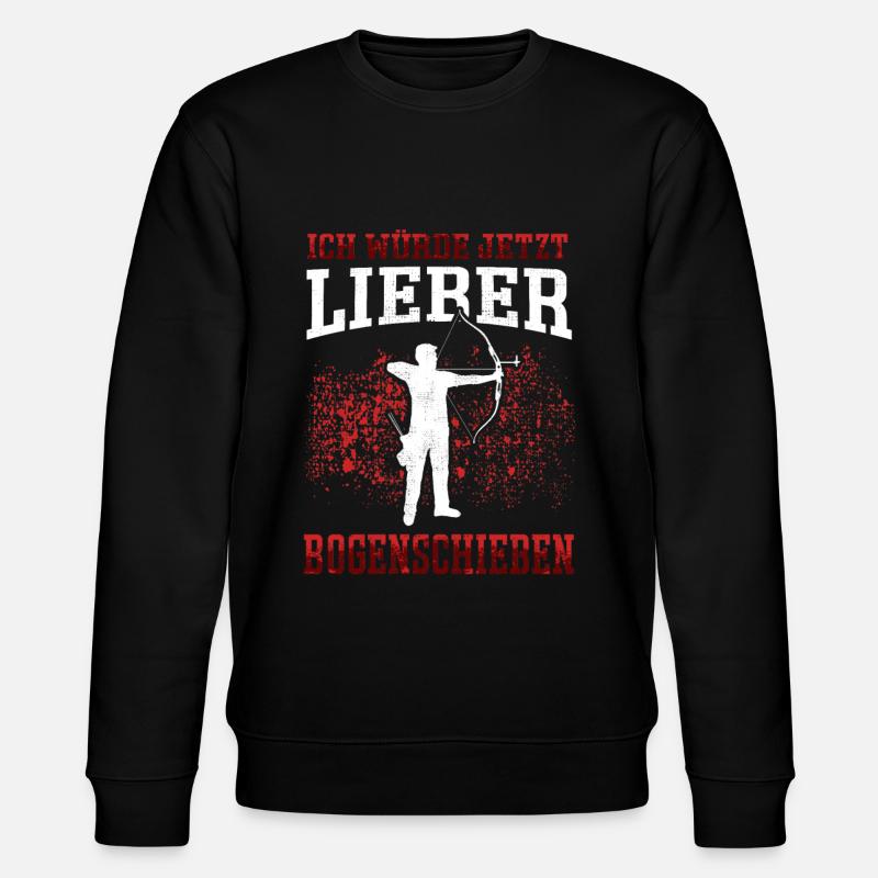 Lieber Bogenschießen Bogenschütze Bogenschützen - Stanley/Stella Unisex Bio-Sweatshirt CHANGER  - Schwarz