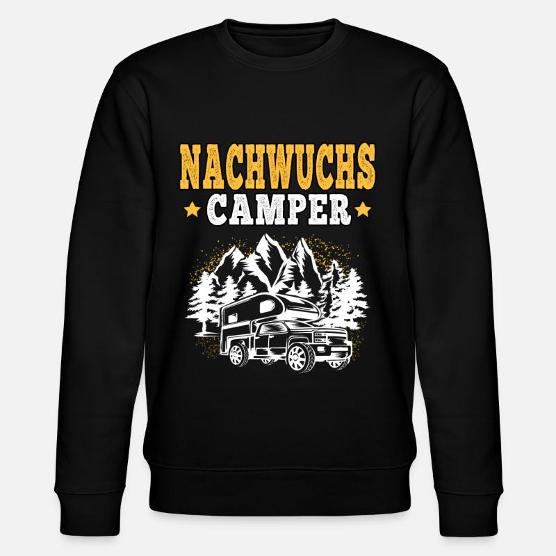 camping Nachwuchs campen Wohnwagen Urlaub - Stanley/Stella Unisex Bio-Sweatshirt CHANGER  - Schwarz