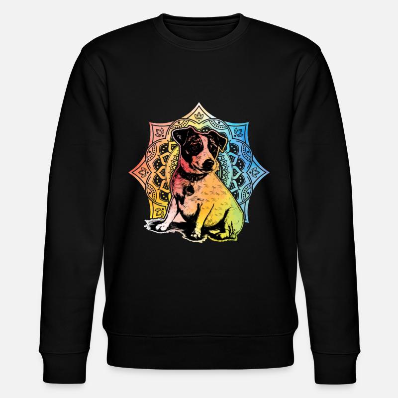 Jack Russell Retro - Stanley/Stella Unisex Bio-Sweatshirt CHANGER - Schwarz