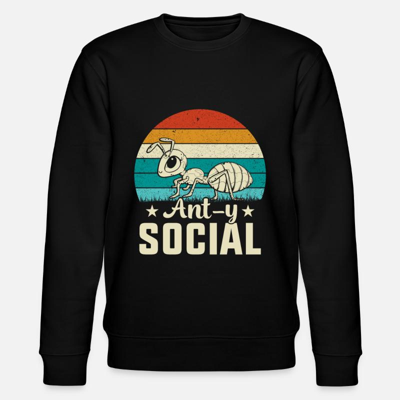 Ant-y social - Stanley/Stella Unisex Bio-Sweatshirt CHANGER  - Schwarz