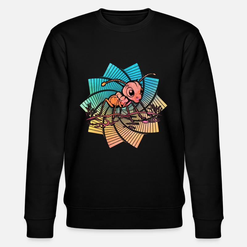 Ameise Retro - Stanley/Stella Unisex Bio-Sweatshirt CHANGER  - Schwarz