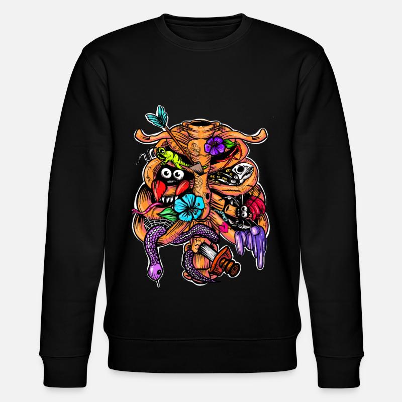 bones and stuff - Stanley/Stella CHANGER Unisex Organic Sweatshirt - black