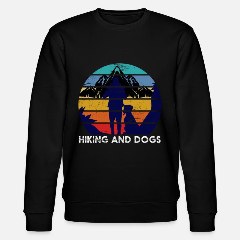 Wanderer Hunde Geschenk Wandern - Stanley/Stella Unisex Bio-Sweatshirt CHANGER  - Schwarz