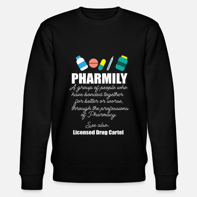 Pharma Medizin Medikamente Pharmily - Stanley/Stella Unisex Bio-Sweatshirt CHANGER  - Schwarz