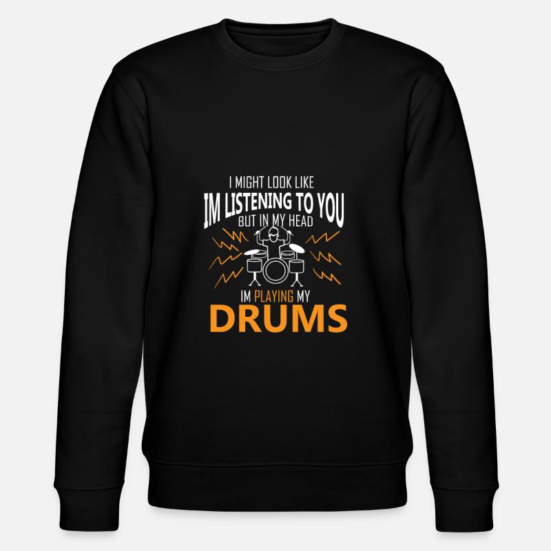 Percussionniste Drums Instument - Sweat bio CHANGER Stanley/Stella Unisexe - noir