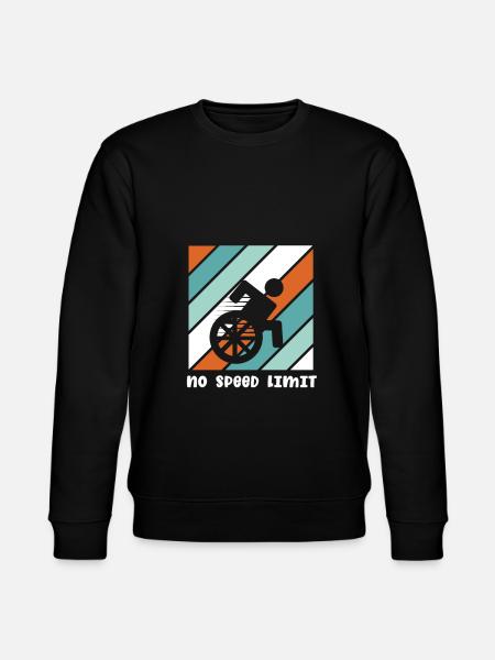 Rollstuhl Rollstuhlfahrer Handicap Behinderung - Stanley/Stella Unisex Bio-Sweatshirt CHANGER - Schwarz