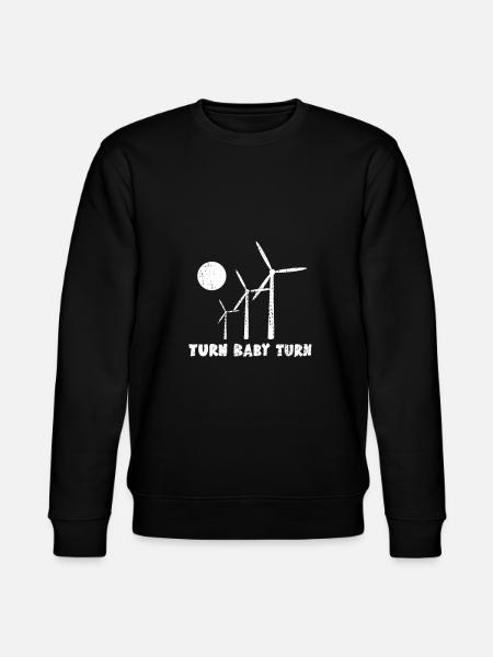 Vindkraftverk Vindkraftverk El - Ekologisk sweatshirt CHANGER unisex från Stanley/Stella - svart