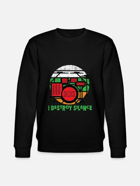 Drums Drummer Instrument Musician Music - Stanley/Stella CHANGER Unisex Organic Sweatshirt - black