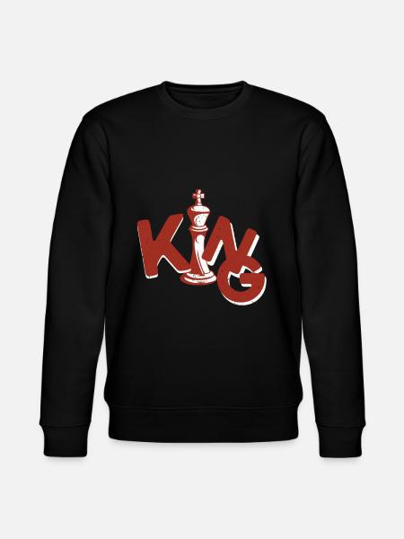 Checkmate Chessboard King Checker - Stanley/Stella CHANGER Unisex Organic Sweatshirt - black