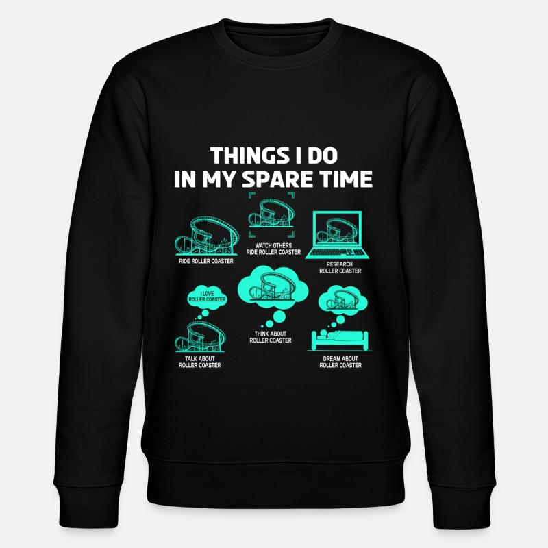 Achterbahn Freizeitpark Rollercoaster Fahrgeschäft - Stanley/Stella Unisex Bio-Sweatshirt CHANGER  - Schwarz