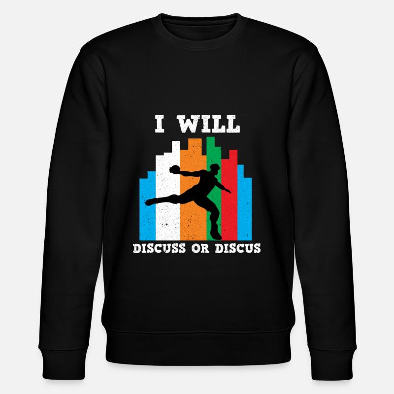 Diskuswerfen Diskuswurf Leichtathletik Diskus - Stanley/Stella Unisex Bio-Sweatshirt CHANGER  - Schwarz
