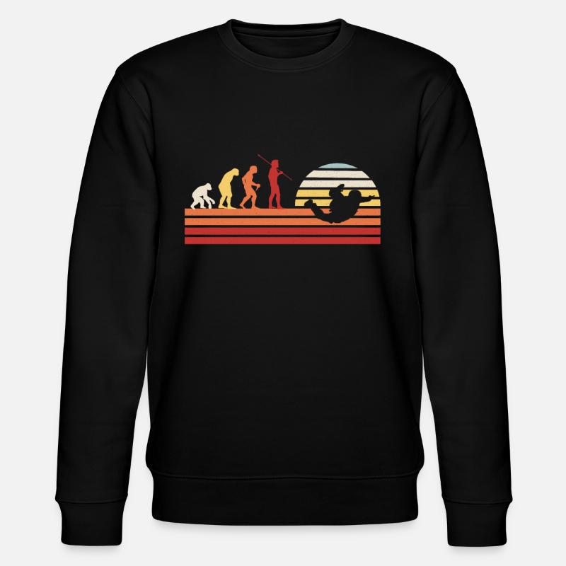 Retro Fallschirmspringen Fallschirmspringer - Stanley/Stella Unisex Bio-Sweatshirt CHANGER  - Schwarz