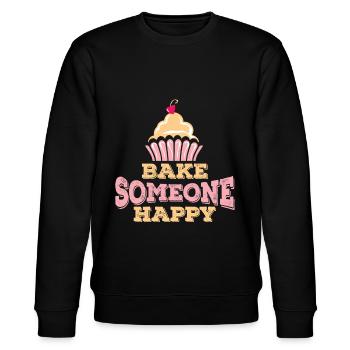 Bäcker Konditor Kuchen Torte Konditorei - Stanley/Stella Unisex Bio-Sweatshirt CHANGER  - Schwarz - Vorne - Nik (191cm) & Marisol (170cm)