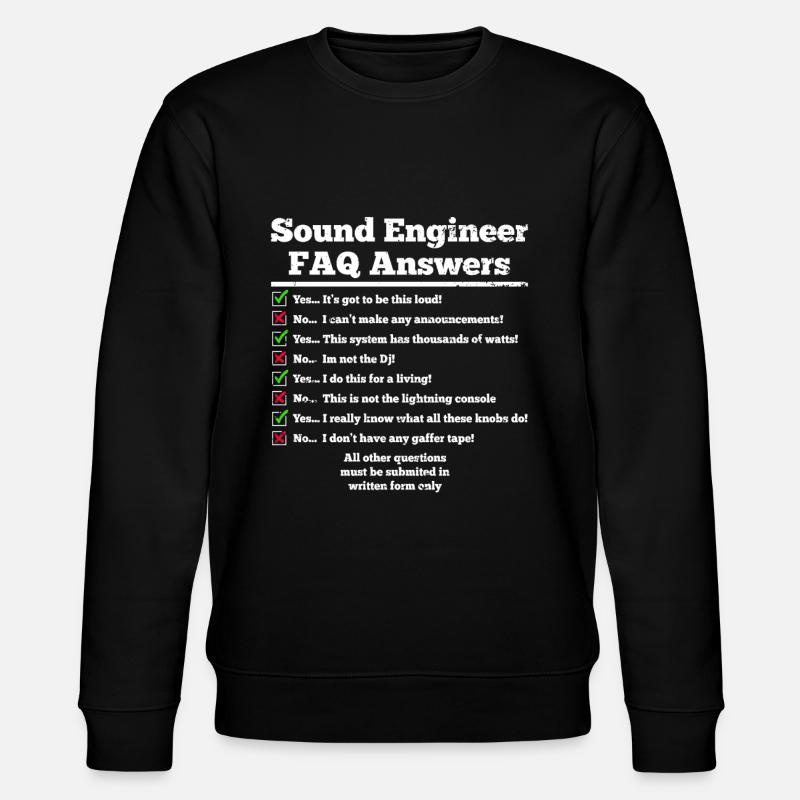Tontechniker Sound Audio Engineer - Stanley/Stella Unisex Bio-Sweatshirt CHANGER  - Schwarz