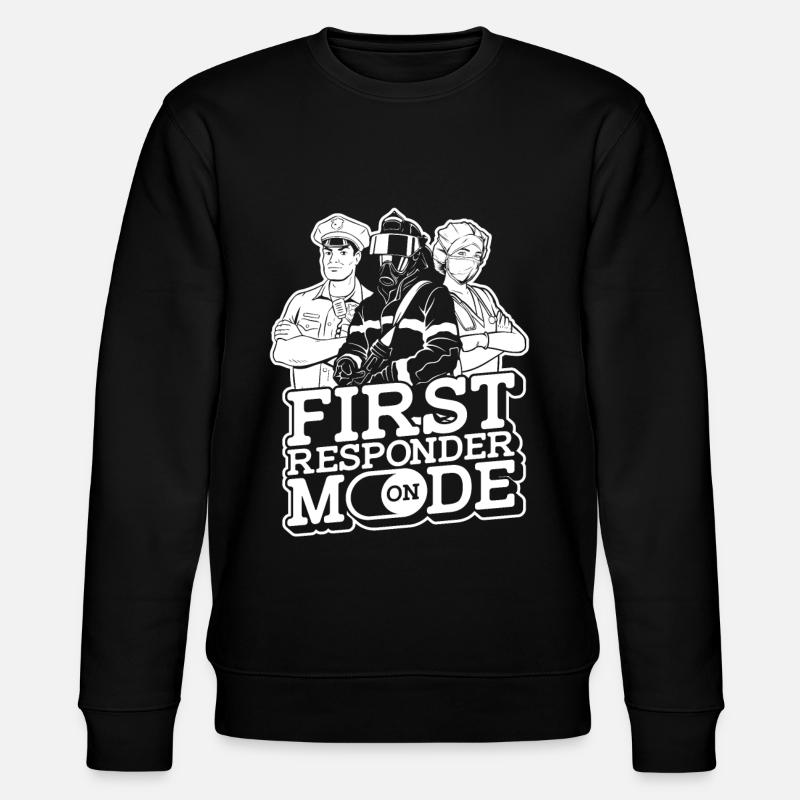 Systemrelevant Sanitäter Notdienst Notfall - Stanley/Stella Unisex Bio-Sweatshirt CHANGER  - Schwarz