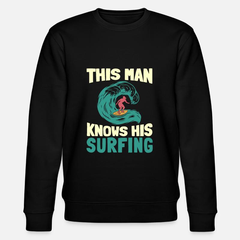 Surfing Surfer Surfer - Stanley/Stella CHANGER Unisex Organic Sweatshirt - black