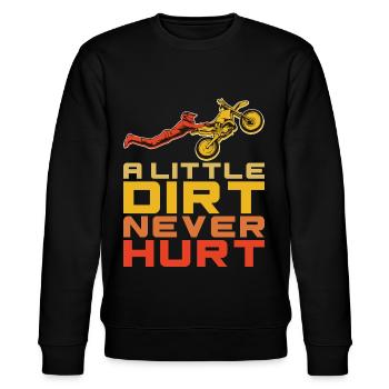 Dirt Bike Moto Motocross Biker - Sweat bio CHANGER Stanley/Stella Unisexe - noir - Devant - Nik (191cm) & Marisol (170cm)