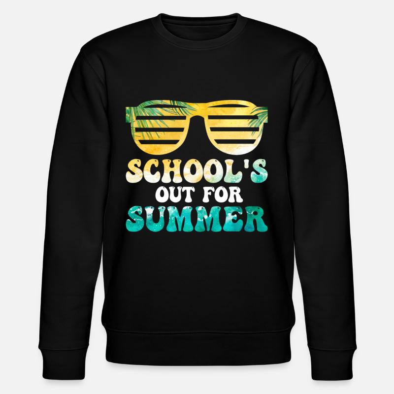 Schule Fertig Sommerferien Spruch - Stanley/Stella Unisex Bio-Sweatshirt CHANGER  - Schwarz
