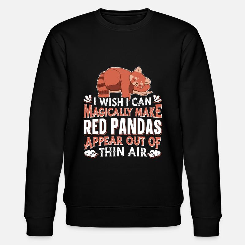 Cat Bear Red Panda - Stanley/Stella CHANGER Unisex Organic Sweatshirt - black