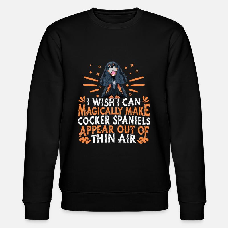 Cocker Spaniel Hund - Stanley/Stella Unisex Bio-Sweatshirt CHANGER  - Schwarz