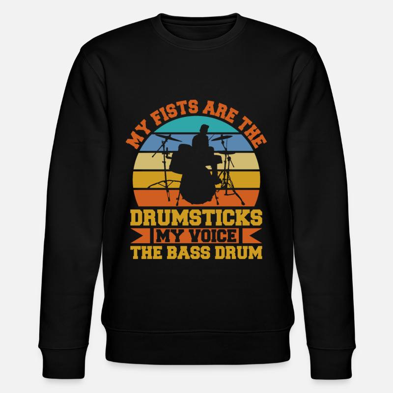 Drummer Drumsticks Drums Musicians - Stanley/Stella CHANGER Unisex Organic Sweatshirt - black