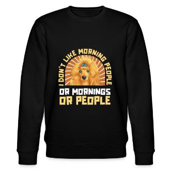 Poodle Dog - Stanley/Stella CHANGER Unisex Organic Sweatshirt - black - Front - Nik (191cm) & Marisol (170cm)