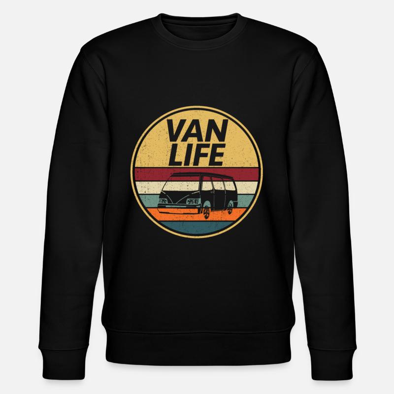Camper Bus Caravan Camper Bus - Stanley/Stella Unisex Bio-Sweatshirt CHANGER  - Schwarz