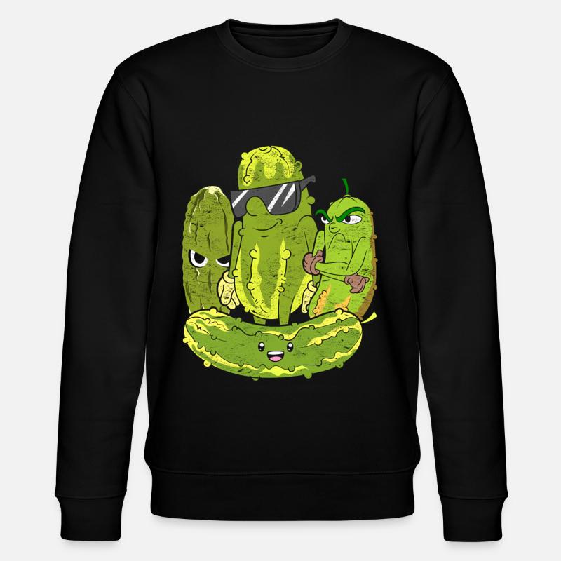 Gürkchen Cucumber Pickle Vegetable Cucumber - Stanley/Stella CHANGER Unisex Organic Sweatshirt - black