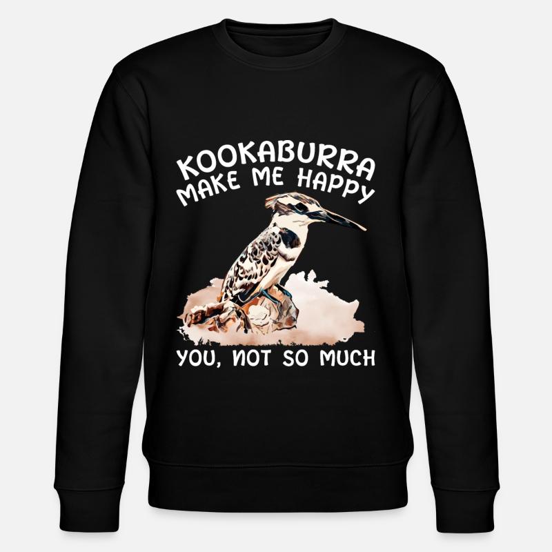 Jägerlieste Kookaburra Kingfisher Bird - Stanley/Stella CHANGER Unisex Organic Sweatshirt - black